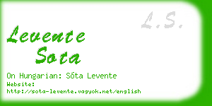 levente sota business card